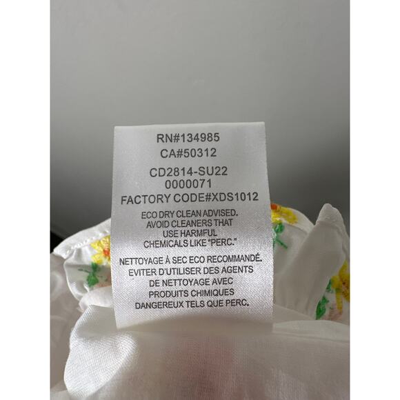 For Love & Lemons CELIA SHIRRED FLORAL EMBROIDERED LACE OPEN-BACK MINI DRESS XS - Picture 10 of 10